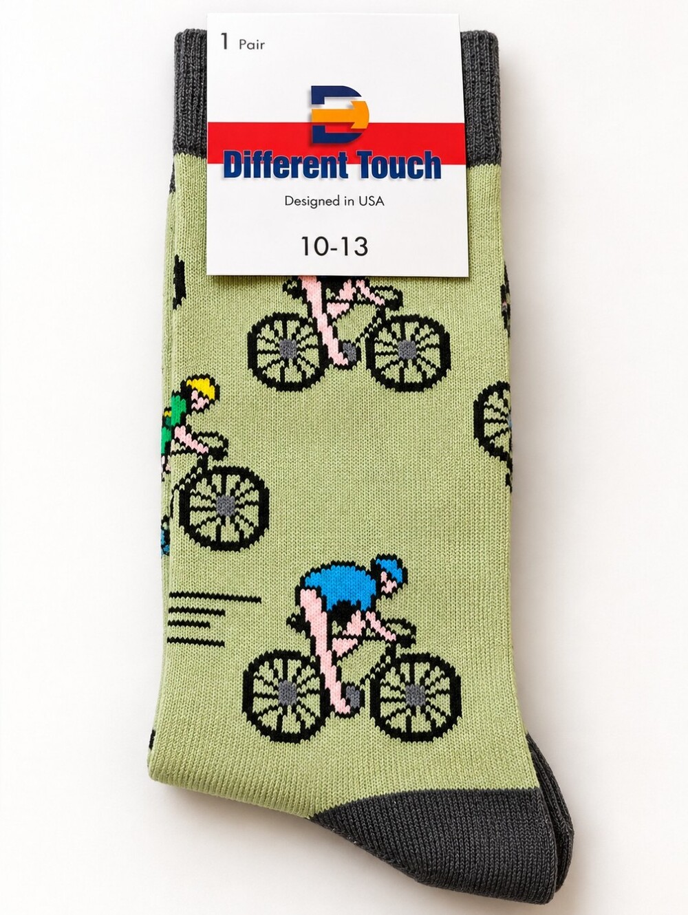 Men's Light Green Cyclist Crew Socks